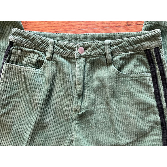 UNIF Large Corduroy Pants, Green w/Black Stripes, size 27 - Picture 4 of 14